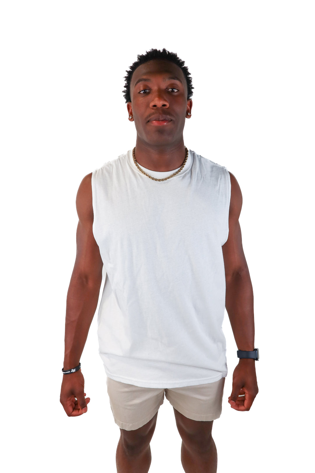 bcg white muscle tank (xl)