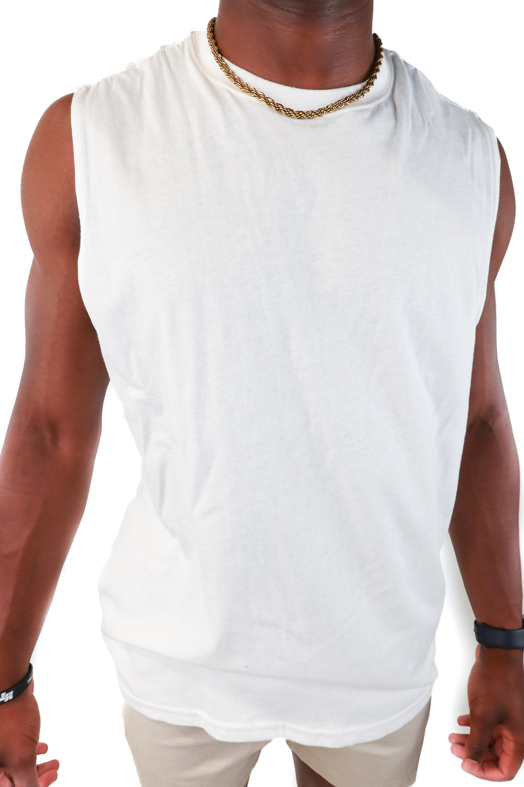 bcg white muscle tank (xl)