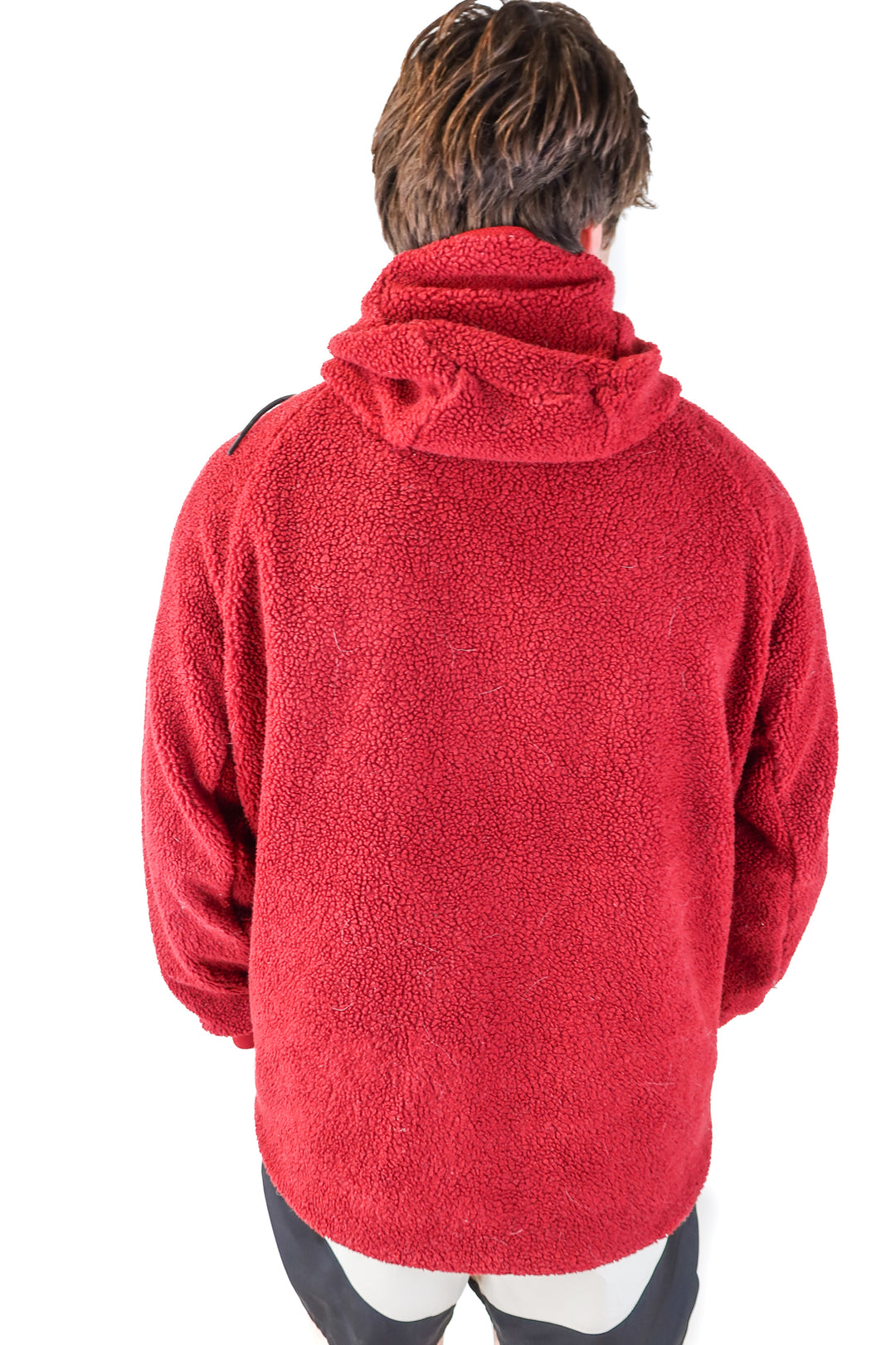 nike red sherpa zip up jacket (xxl)