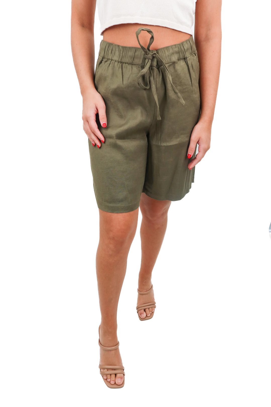 NYDJ green bermuda shorts (XS; retail $79)