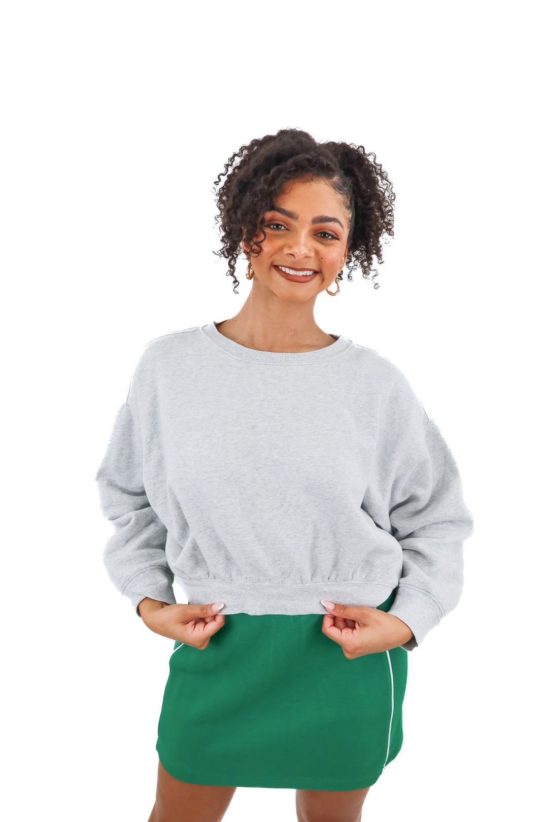 Universal Thread grey cropped pullover sweater (M)