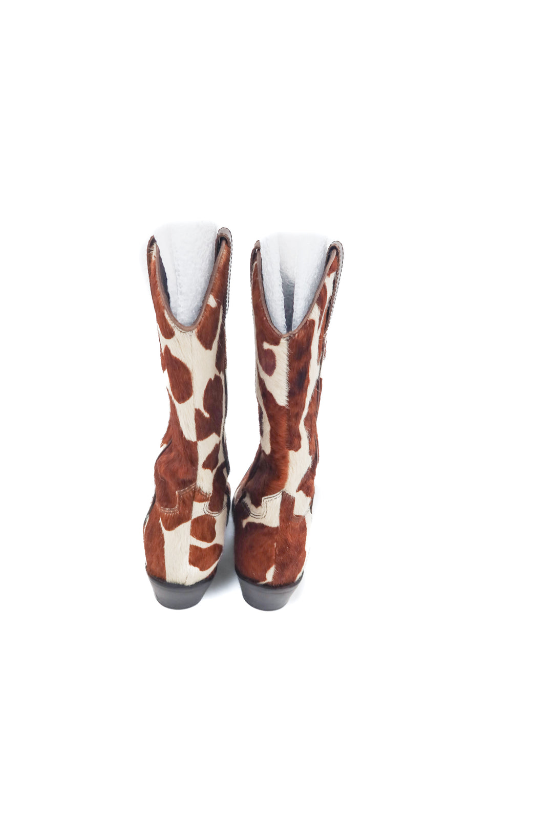 matisse cow print fur boots (7; retail $215)
