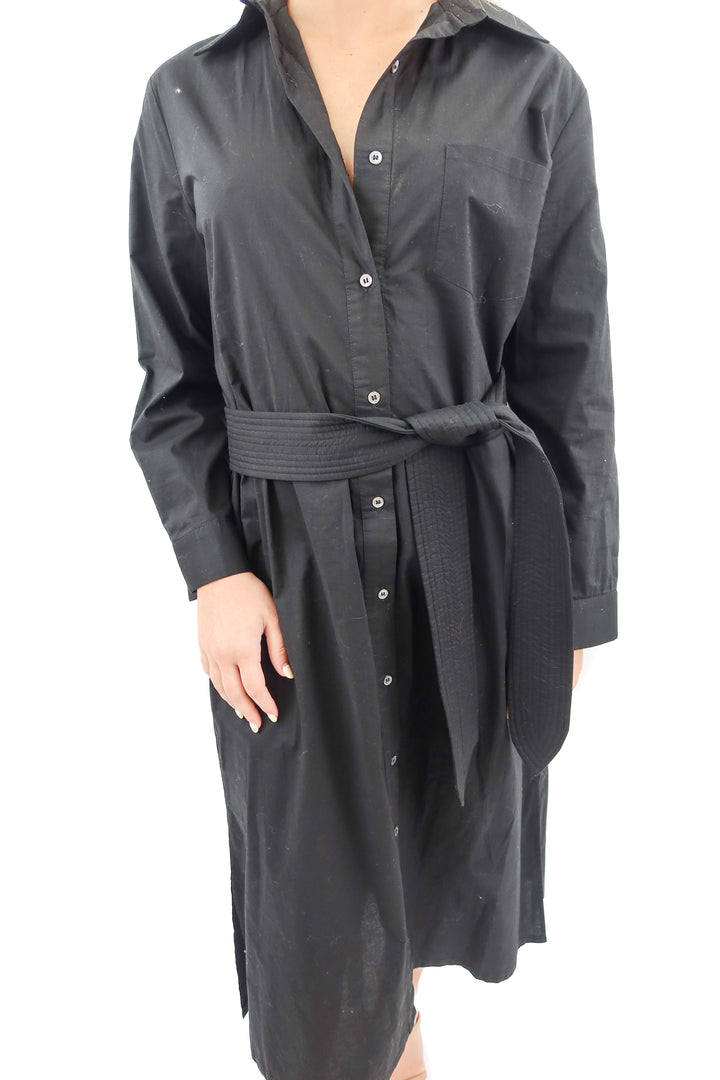 Tuckernuck black belted maxi dress (S)