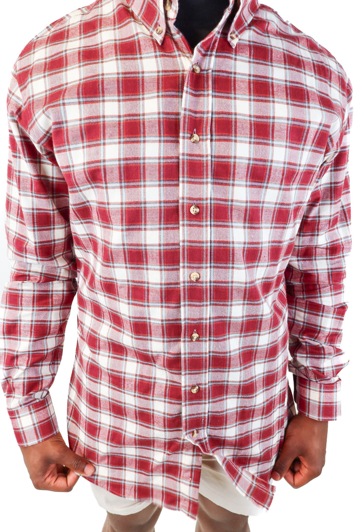 thomas mason maroon flannel (xxl*)