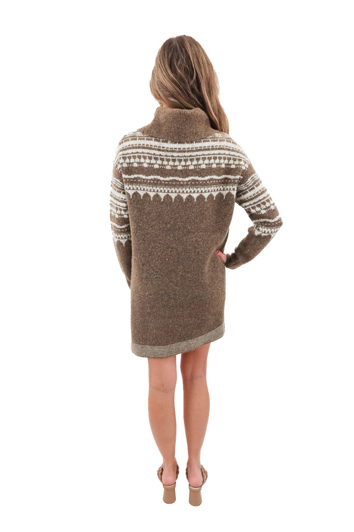 heartloom brown printed sweater NWT (s)