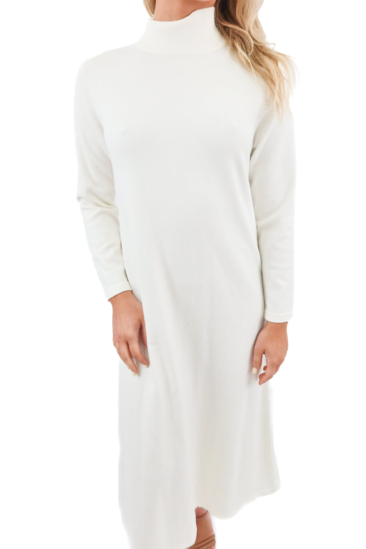 Tuckernuck cream mockneck sweater dress (S)