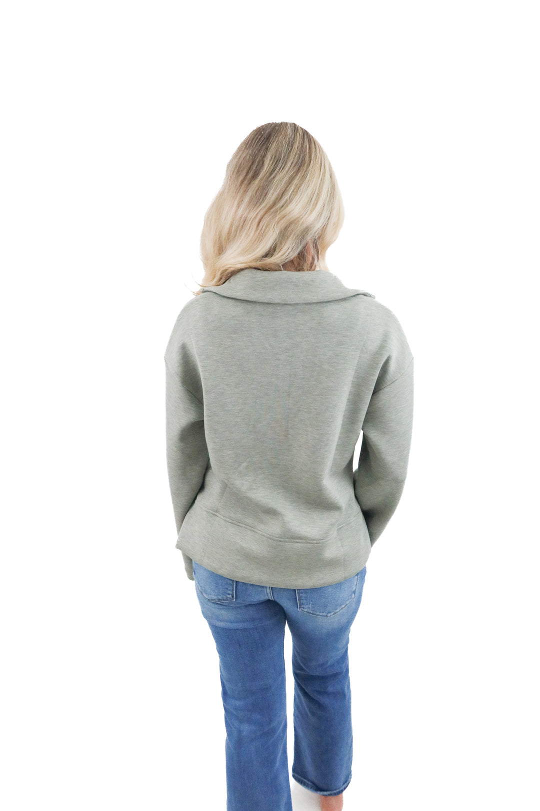spanx sage pullover (s; retail $98)