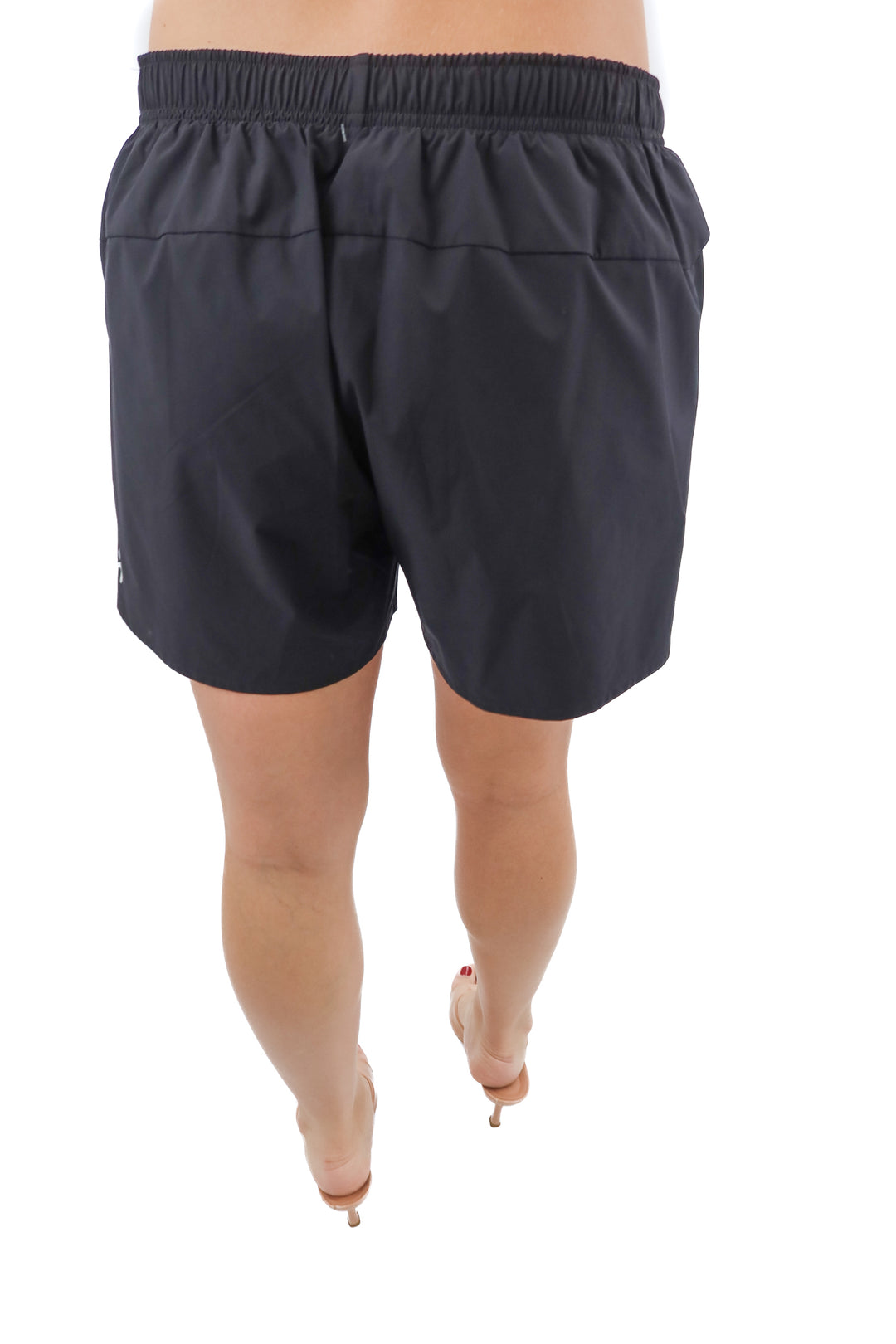 On black essentials active shorts (M; retail $69.99)