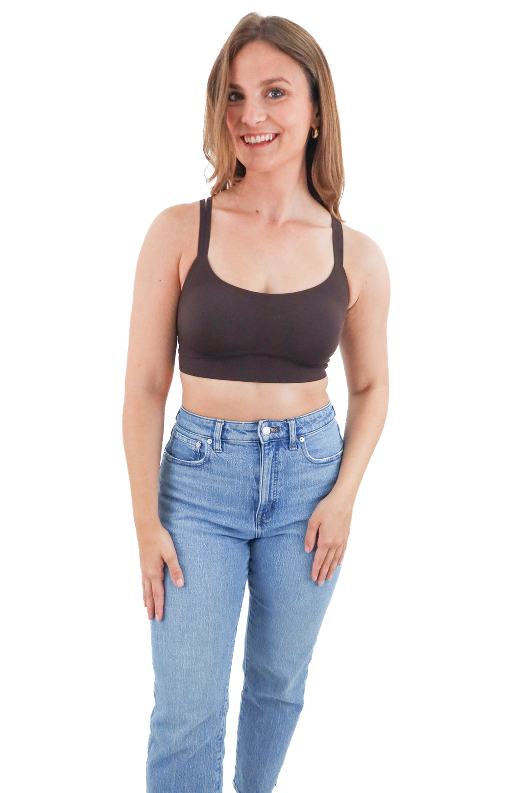 Offline by aerie brown sports bra (m)