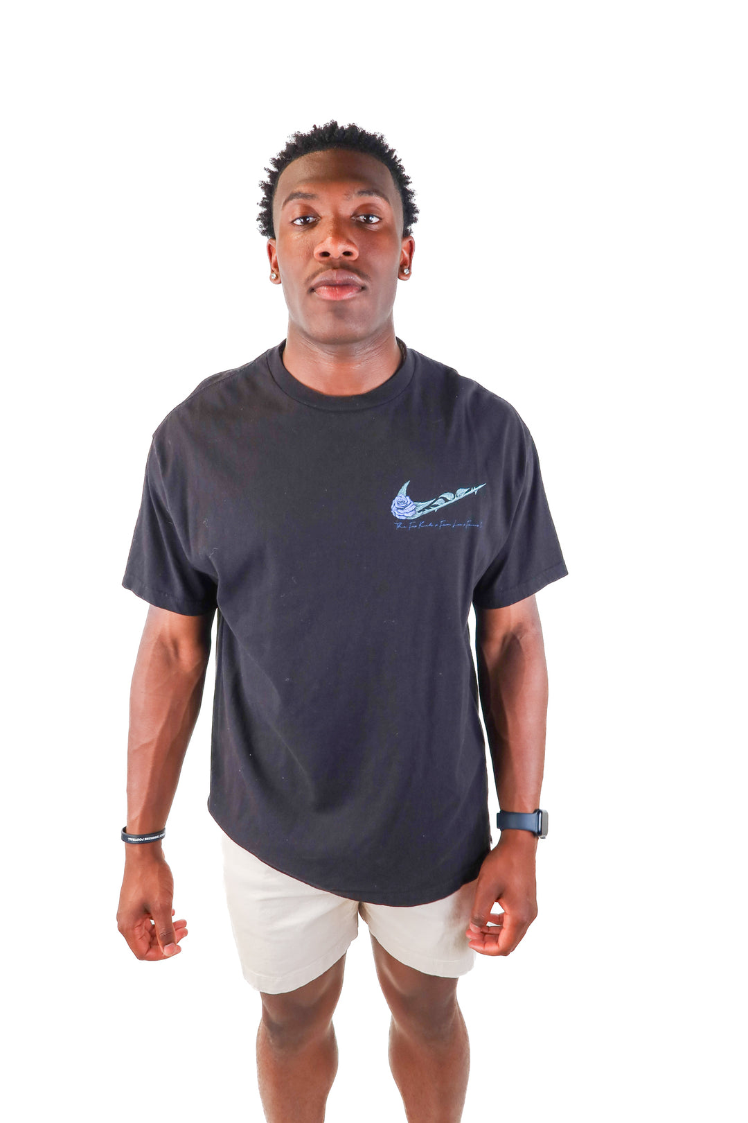 the fix nike blue floral tshirt (xl)