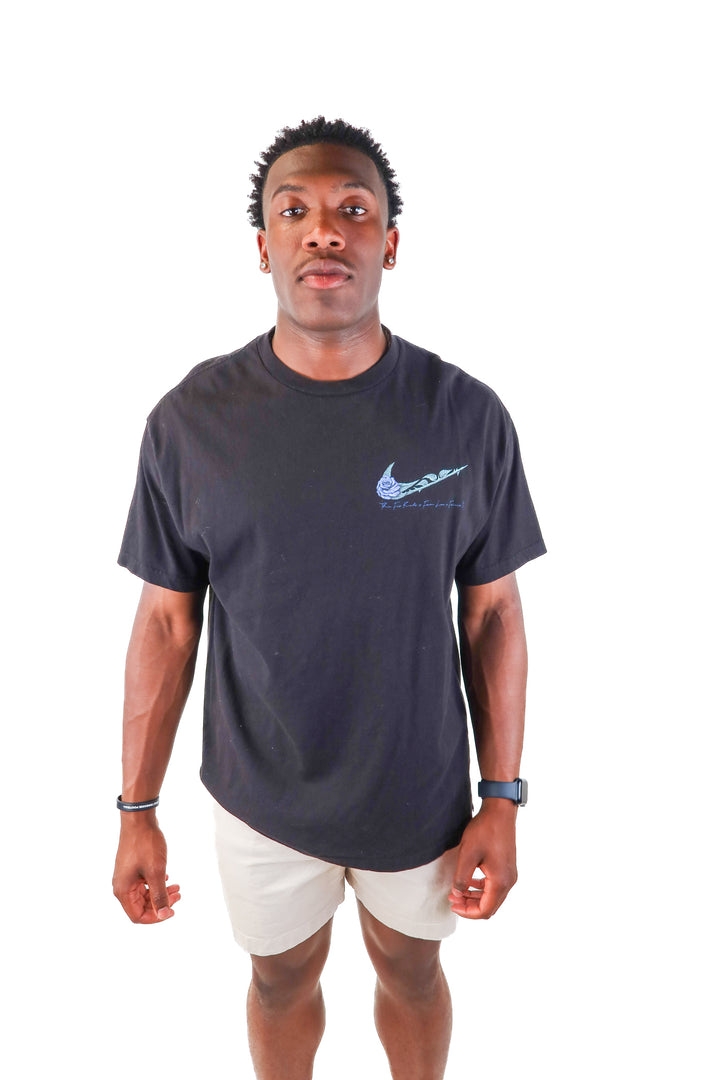 the fix nike blue floral tshirt (xl)