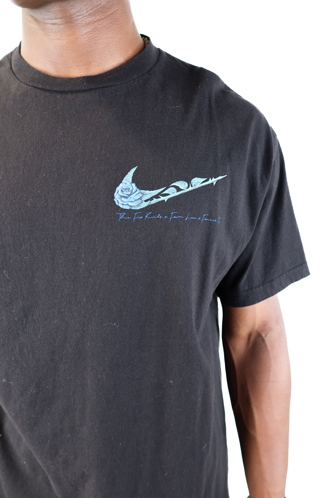 the fix nike blue floral tshirt (xl)