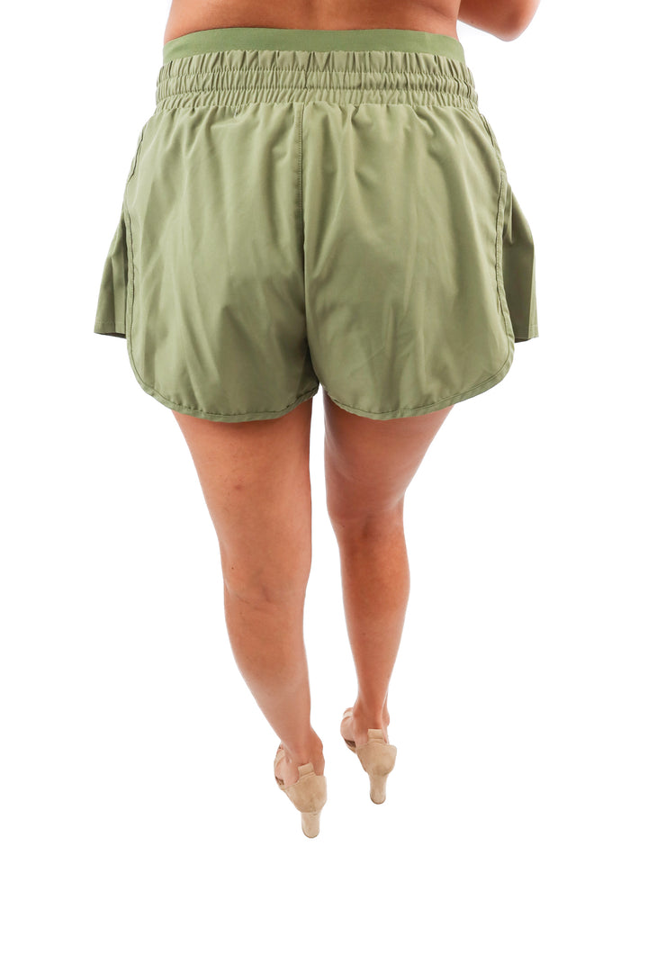 JoyLab green active shorts (M; retail $24)