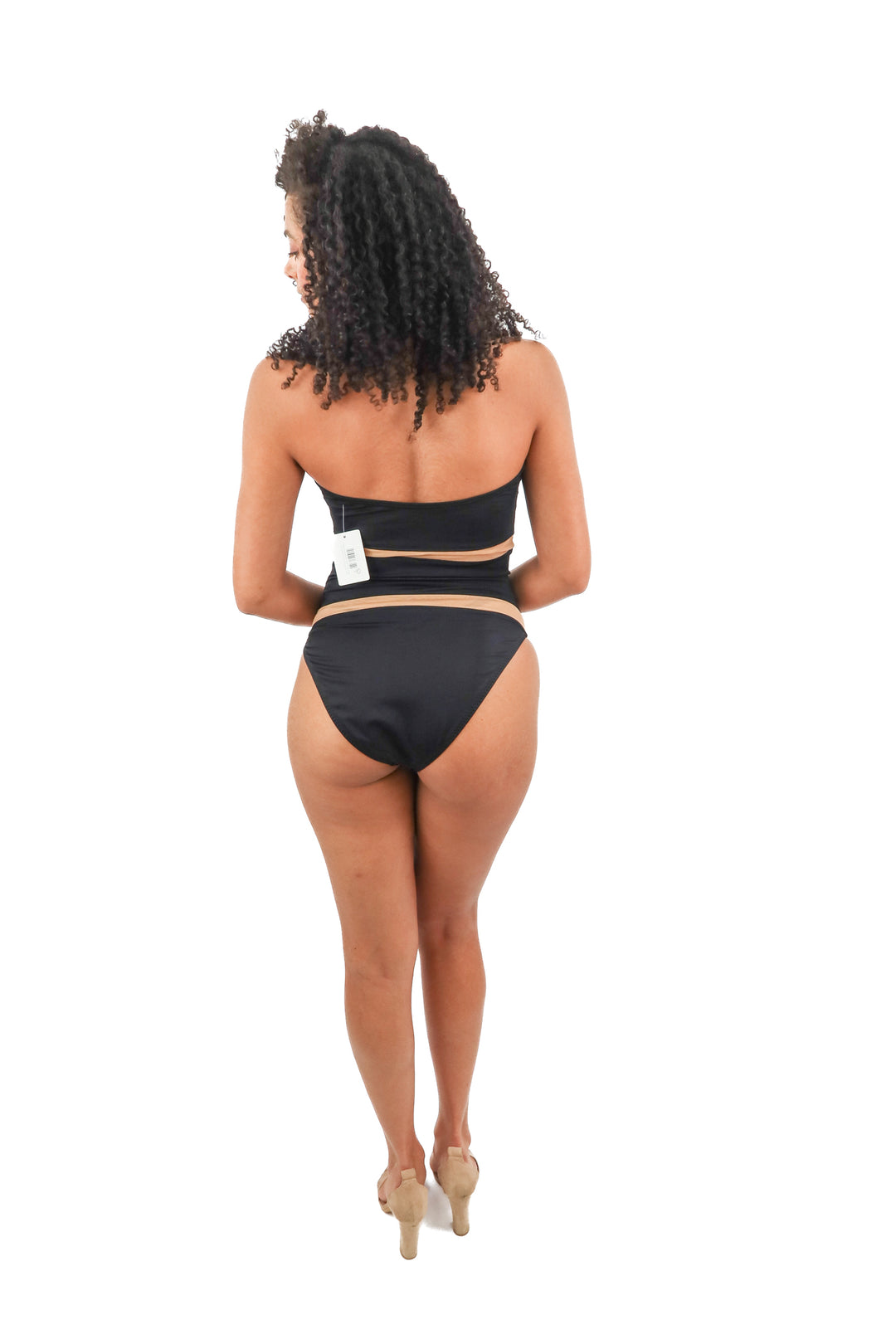 Norma Kamali black/mesh one piece swim (M; retail $265)