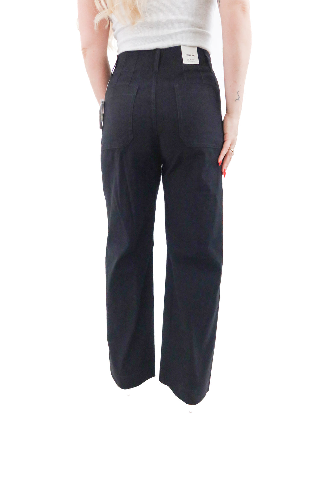 maeve black the colette full length pants nwt (29; retail $130)