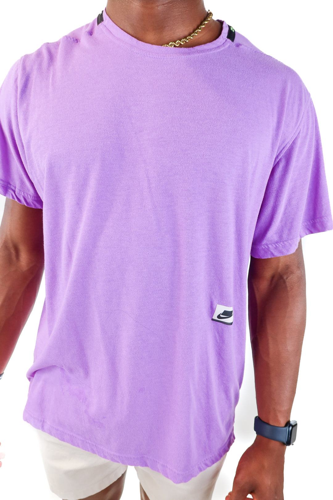 nike dri fit purple tshirt (xl)
