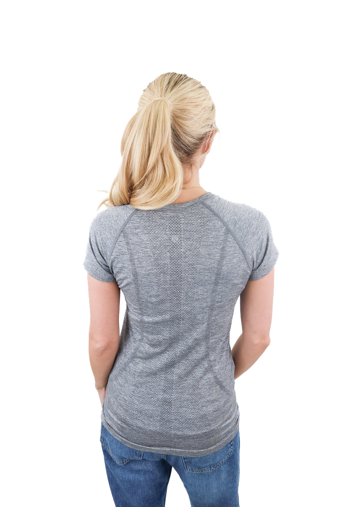Lululemon grey seamless short sleeve top (6)