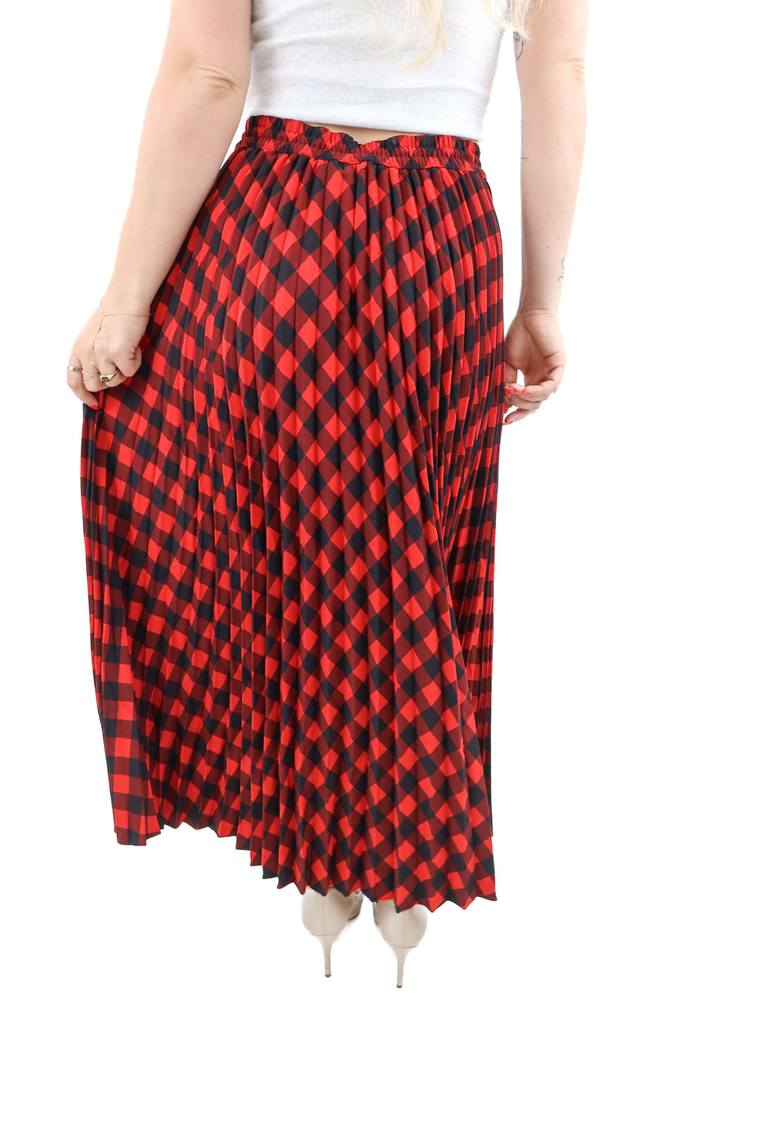 woolrich x target red checkered skirt (m; retail $45)