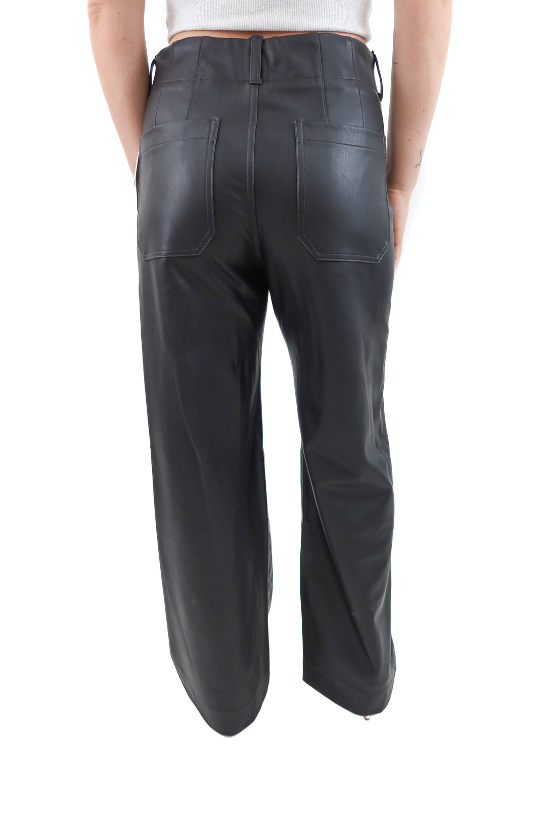 maeve black vegan the colette full length pants nwt (29; retail $158)