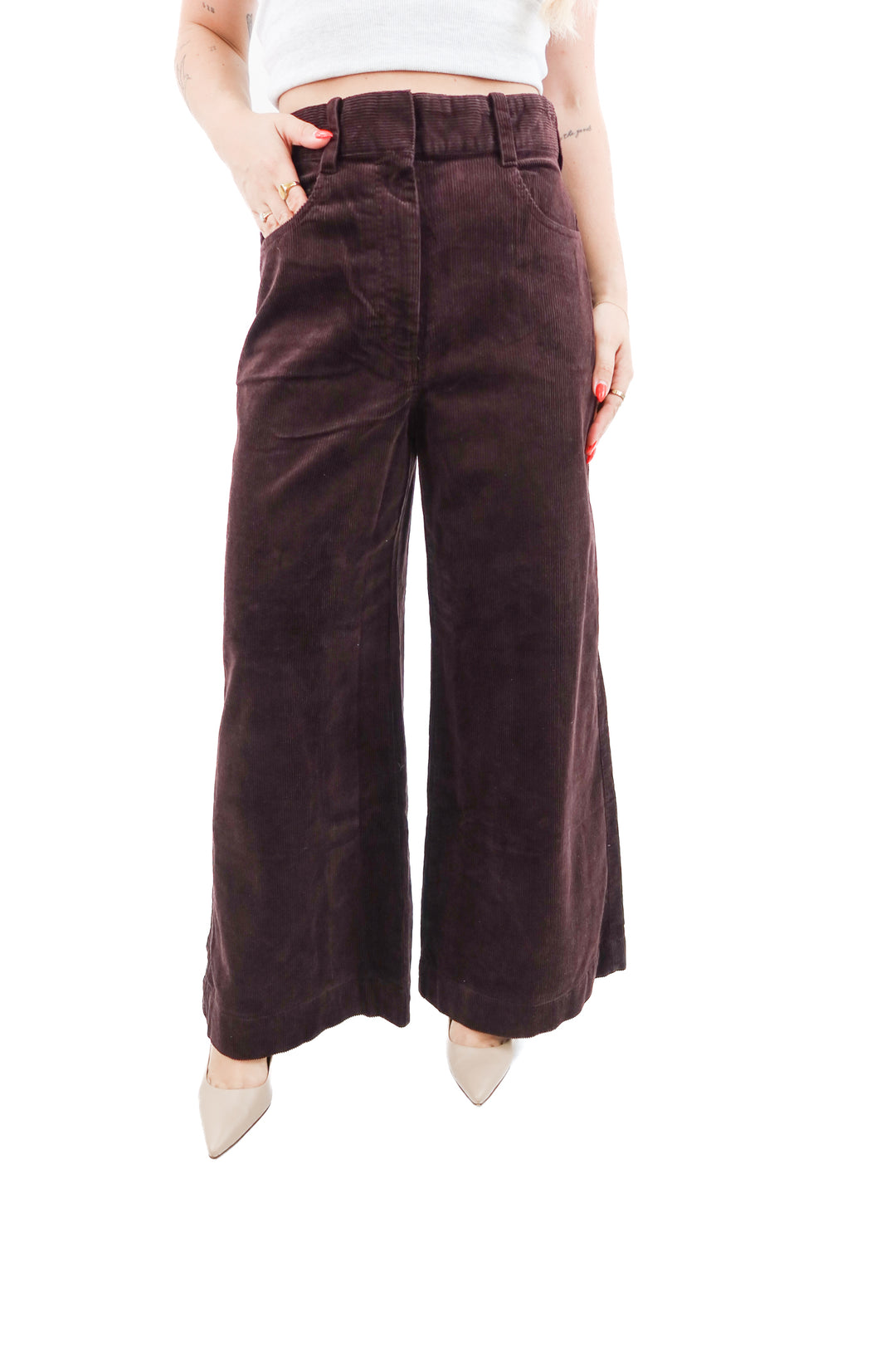 banana republic brown corduroy pants nwt (8; retail $140)