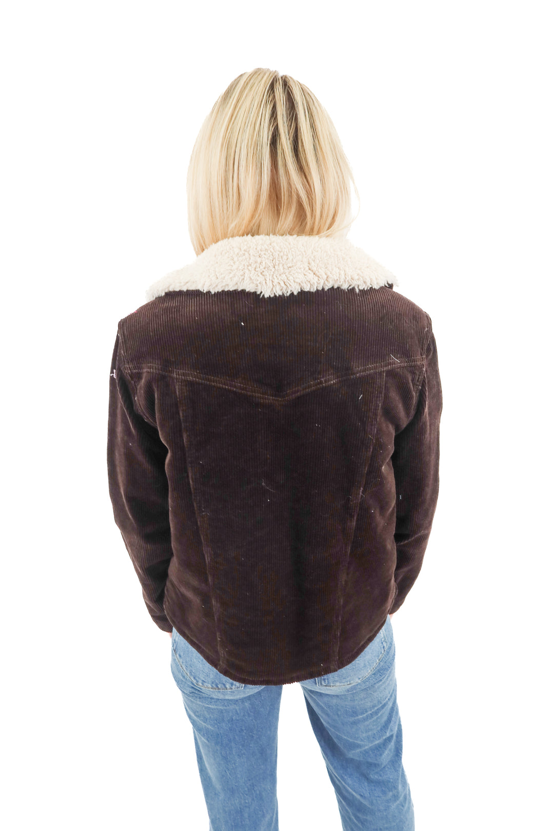shyanne brown corduroy sherpa jacket (L)