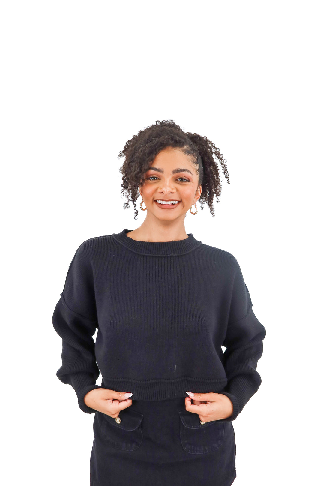 Vici black mock neck pullover sweater (retail $54)