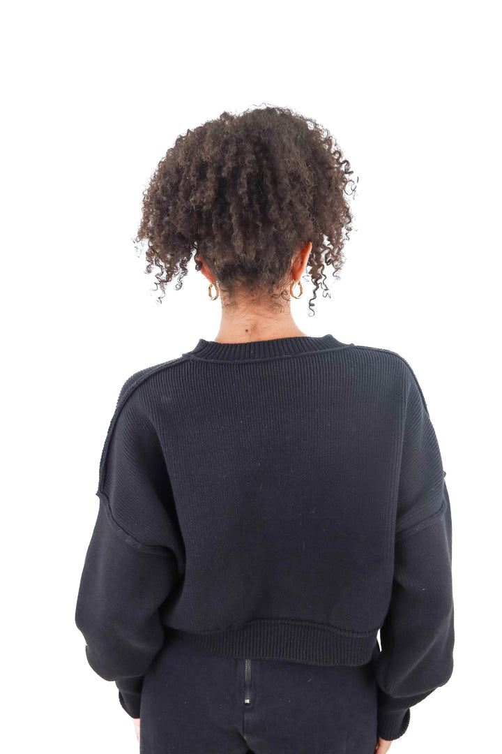 Vici black mock neck pullover sweater (retail $54)