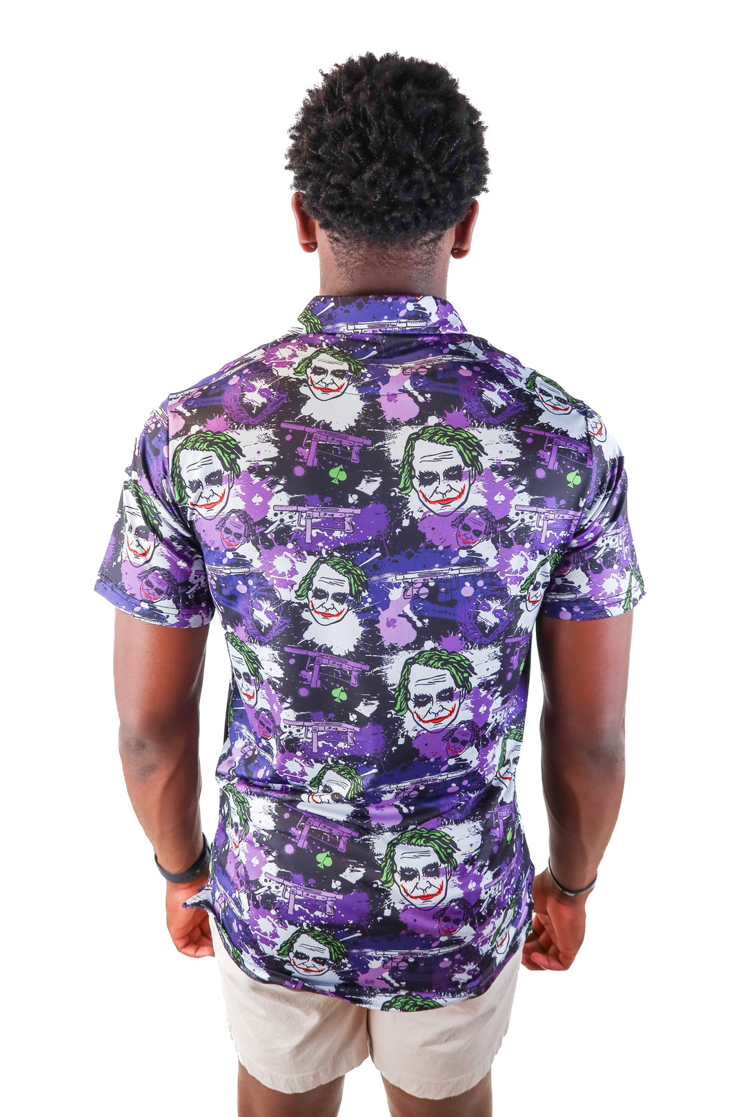 pins & aces purple joker polo (m)