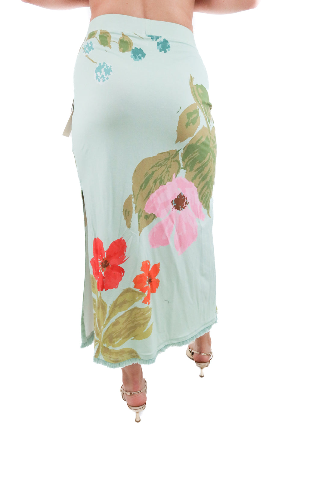 spartina mint floral skirt (s; retail $118)
