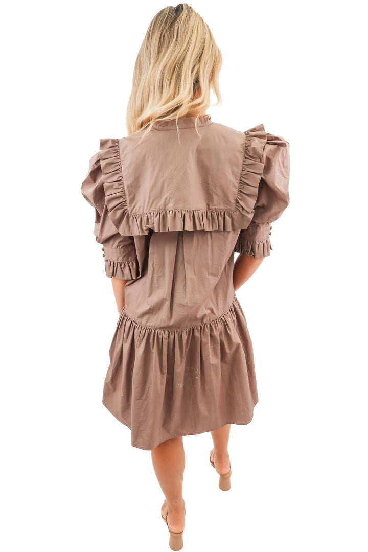 by malene birger brown mini dress (40/ US8; retail $378)