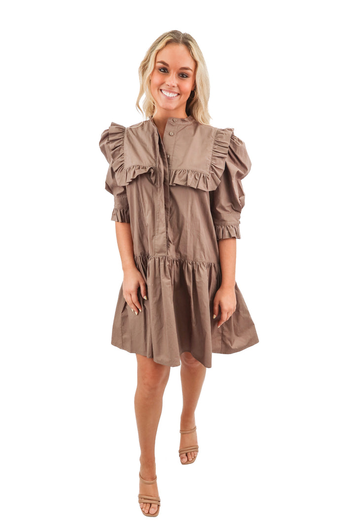 by malene birger brown mini dress (40/ US8; retail $378)