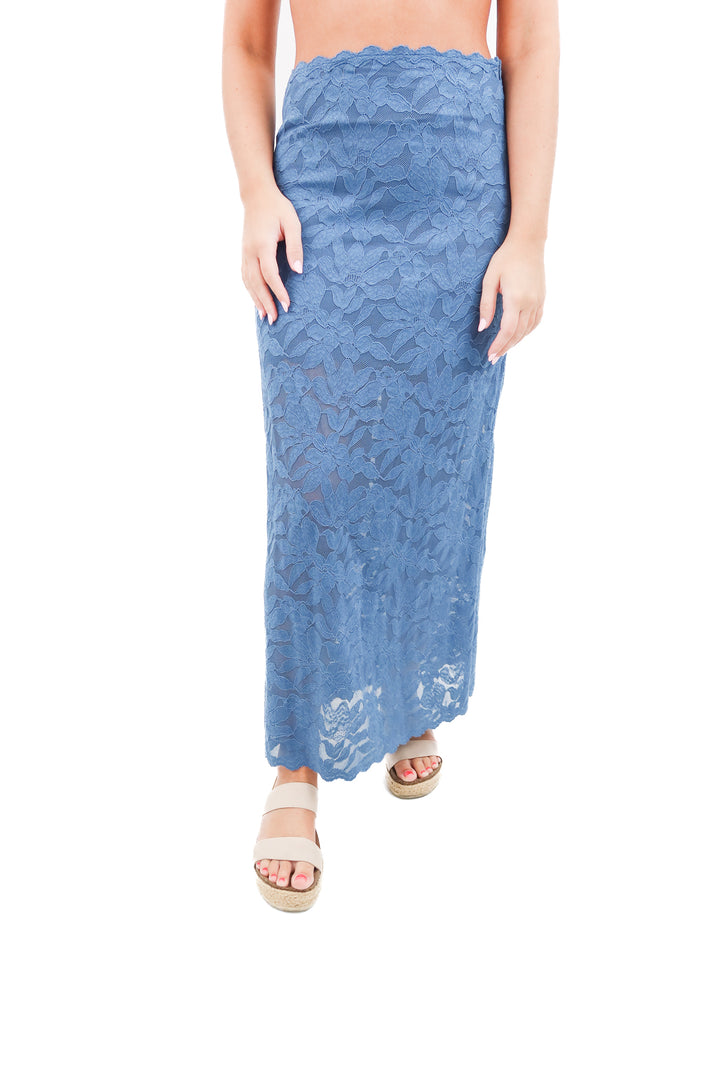 flannel blue ericka ocean skirt NWT (l; retail $360)