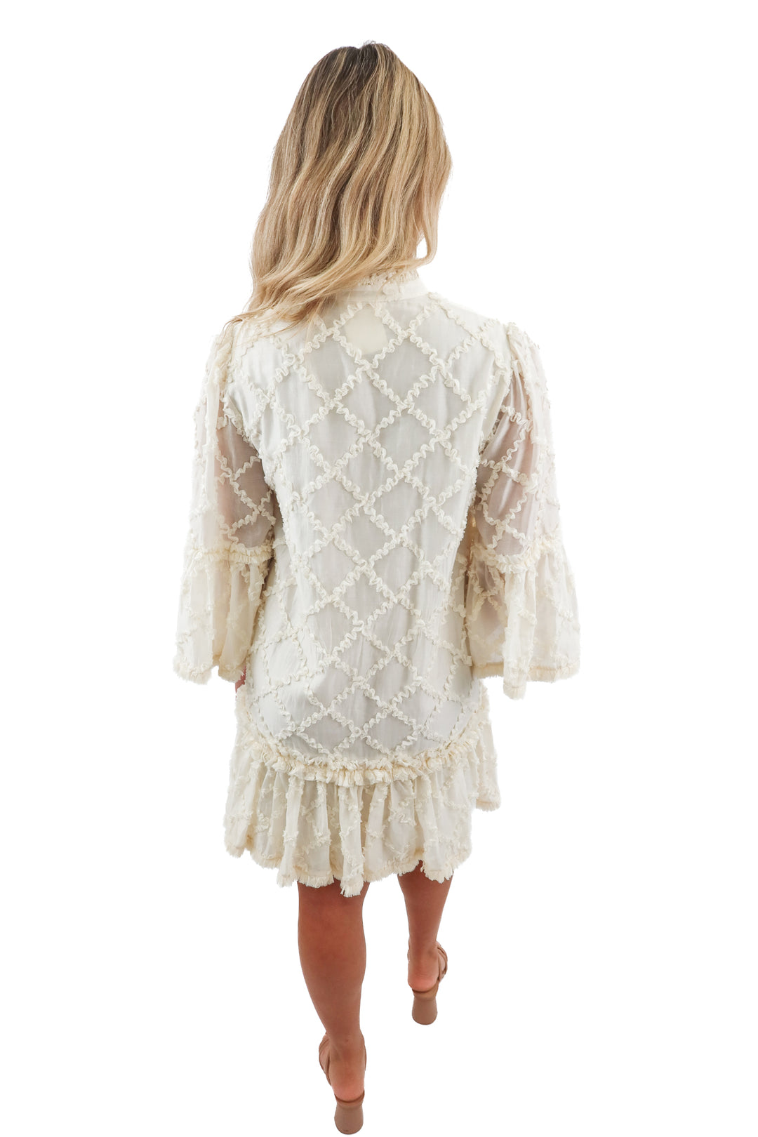 alexis cream mini dress (S)