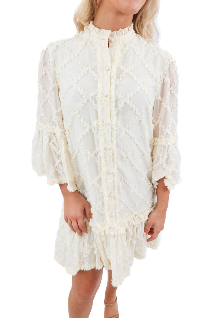 alexis cream mini dress (S)