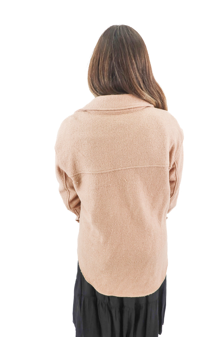 every blush sherpa jacket (L)