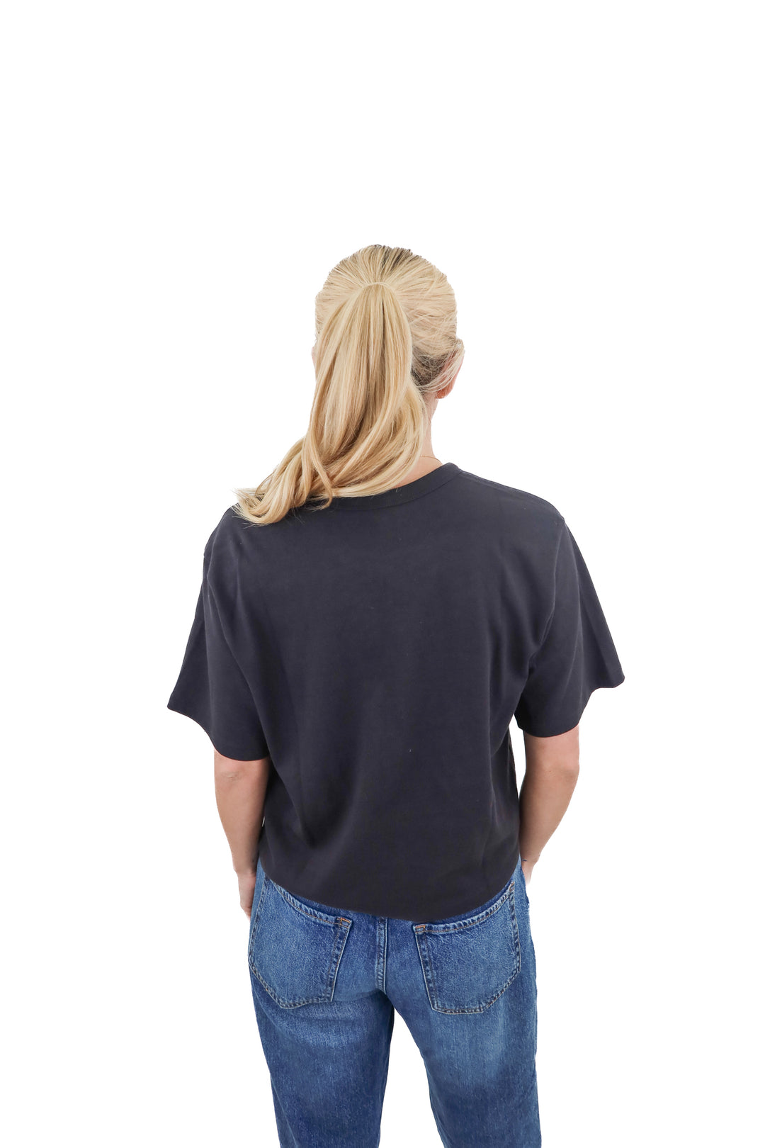 AYR black short sleeve ribbed shirt (S; retails $78)