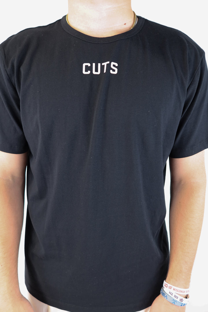 cuts black tshirt (xxl)
