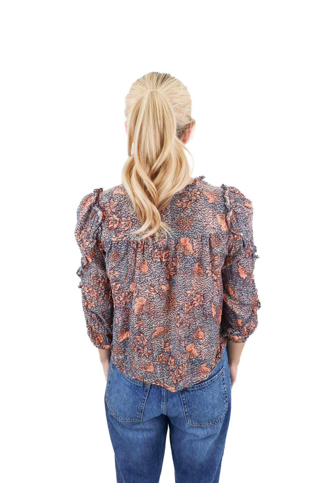 Ulla Johnson floral long sleeve blouse (4)