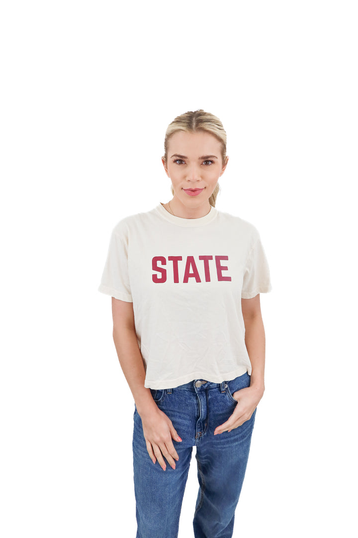 Comfort Colors cream "State" shirt (M)