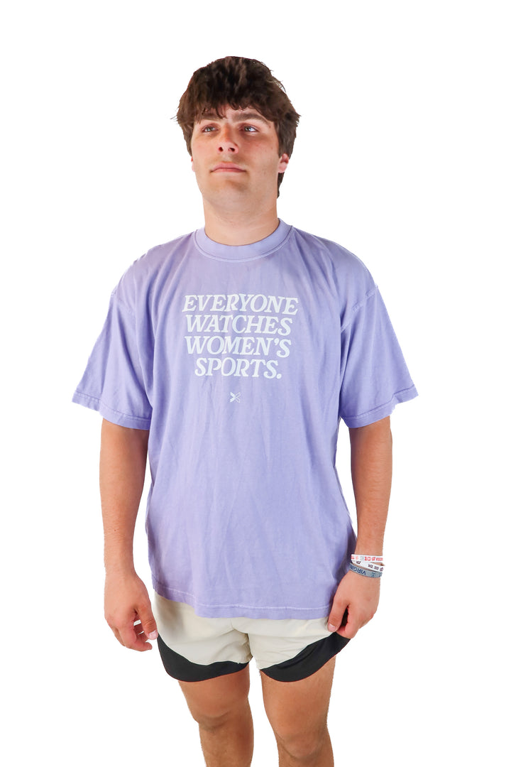 SOLD: together purple "everyone watches womens sports" tshirt (XL)