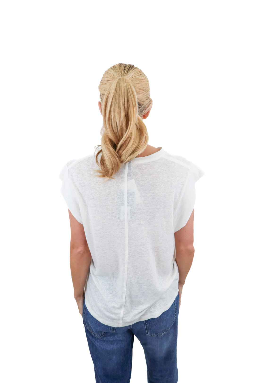 Universal Thread cream capsleeve top (S)