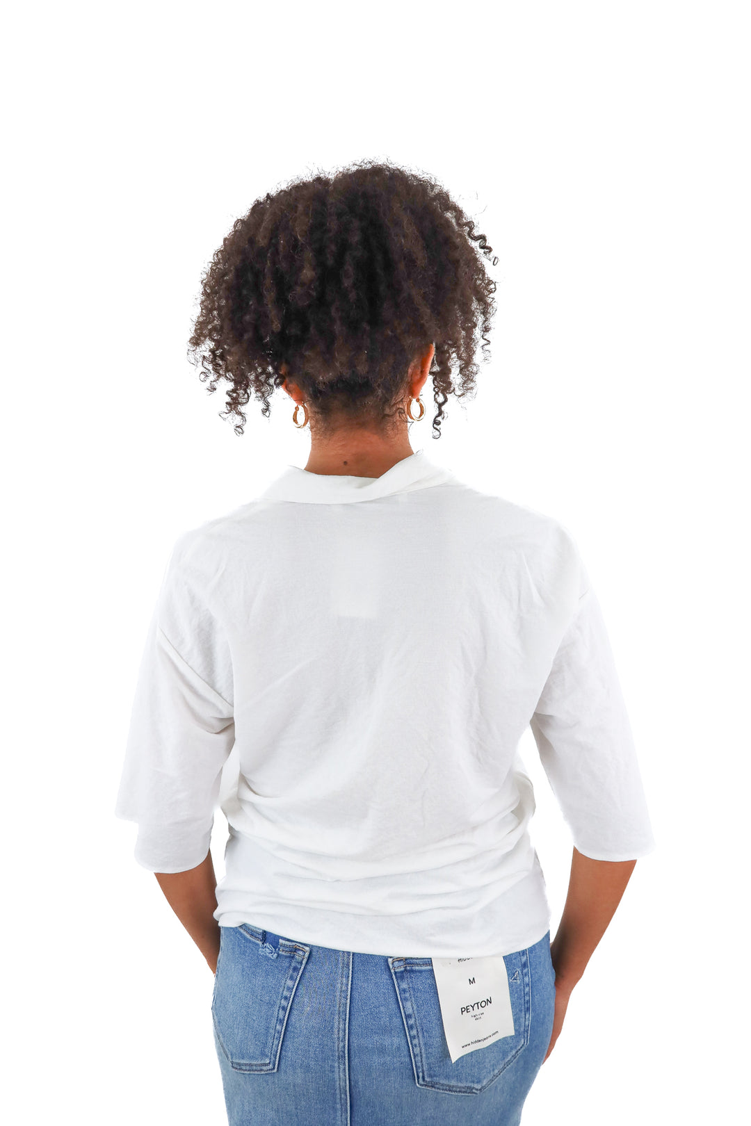 Primark Cares white front tie collared top (S; retail $20)