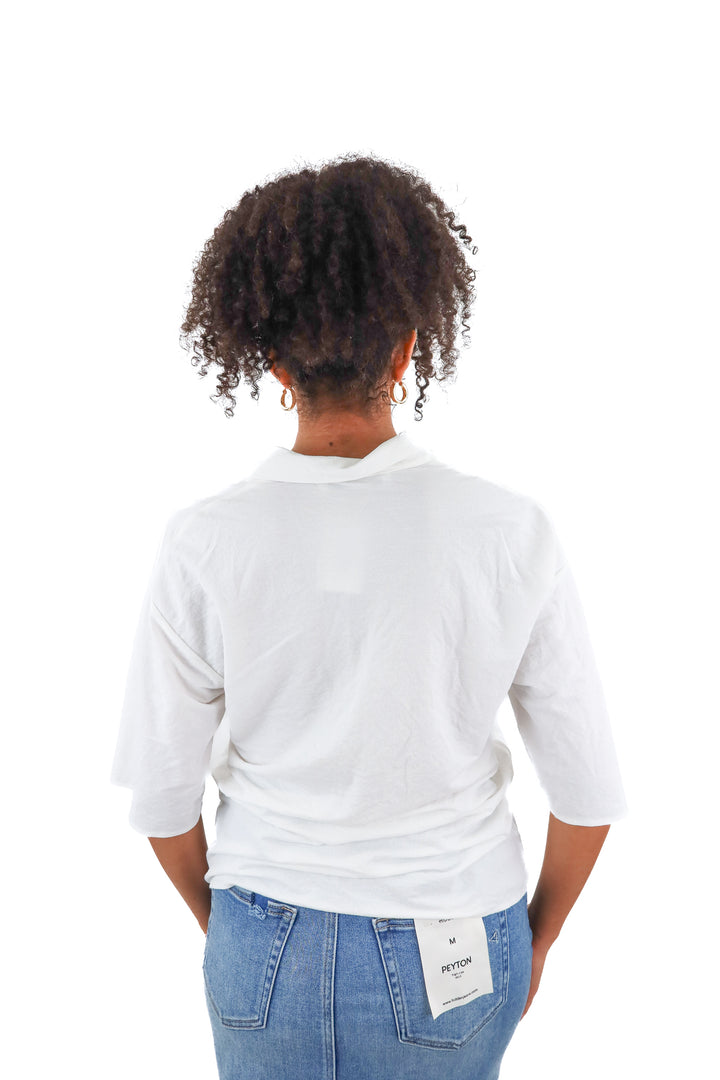 Primark Cares white front tie collared top (S; retail $20)