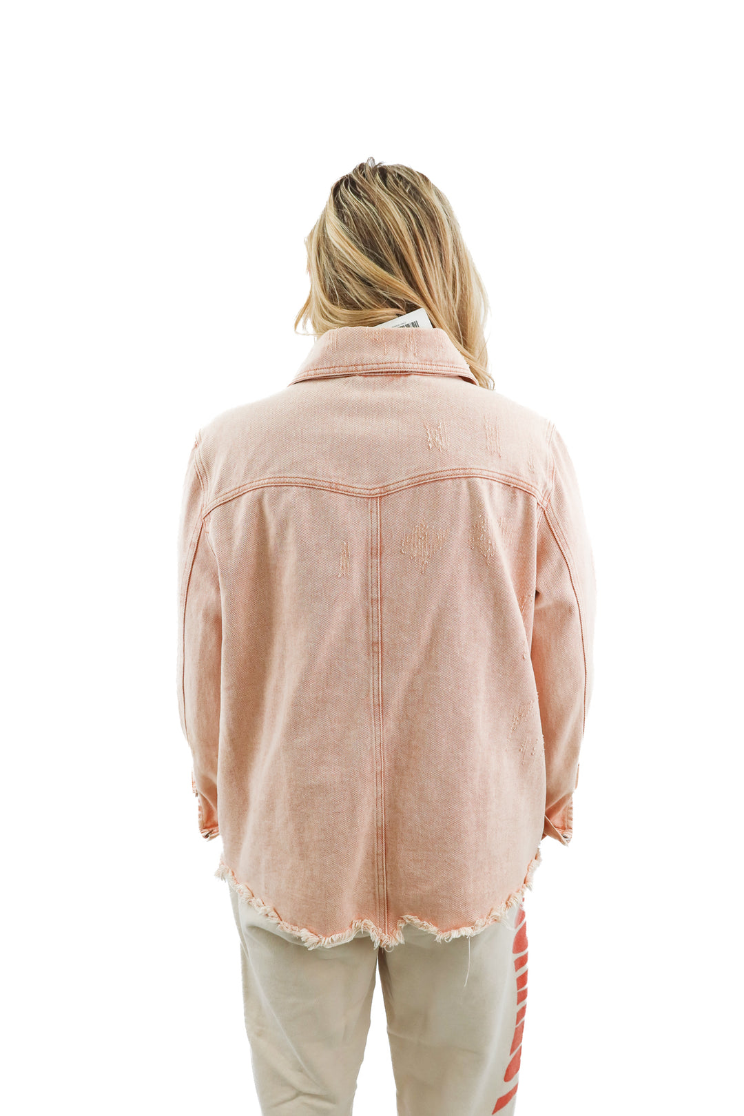 how very loved pink denim jacket (m; retail $60)