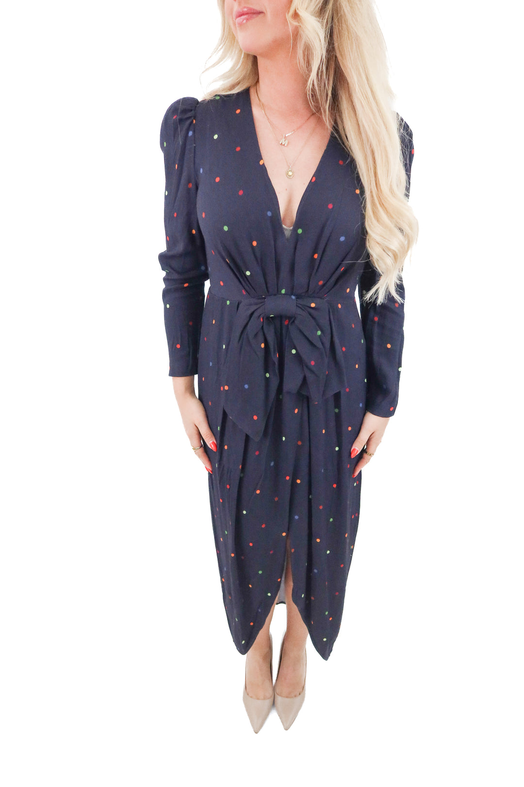 Farm Rio Polka Dot Midi Dress NWT (M; retail $348)