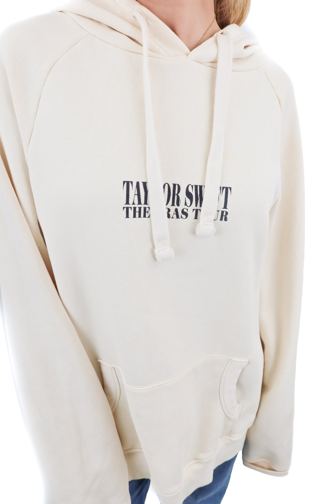 Taylor Swift The Eras Tour cream hoodie (L)