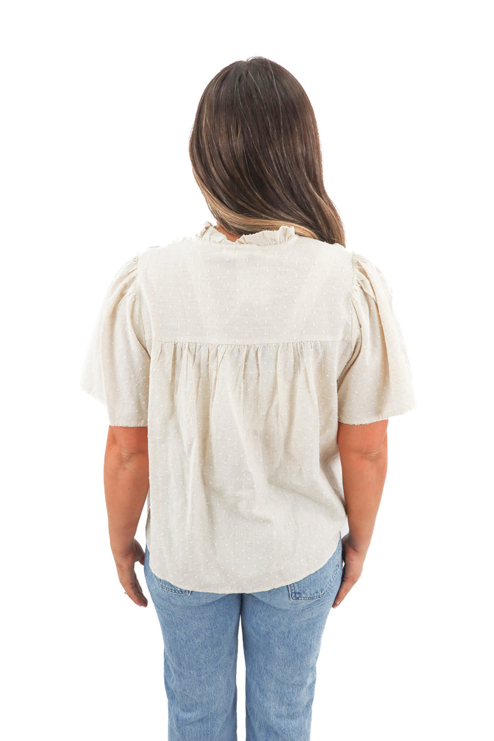 THML Quite Perfect Embroidered Top NWT (S; retail $86)