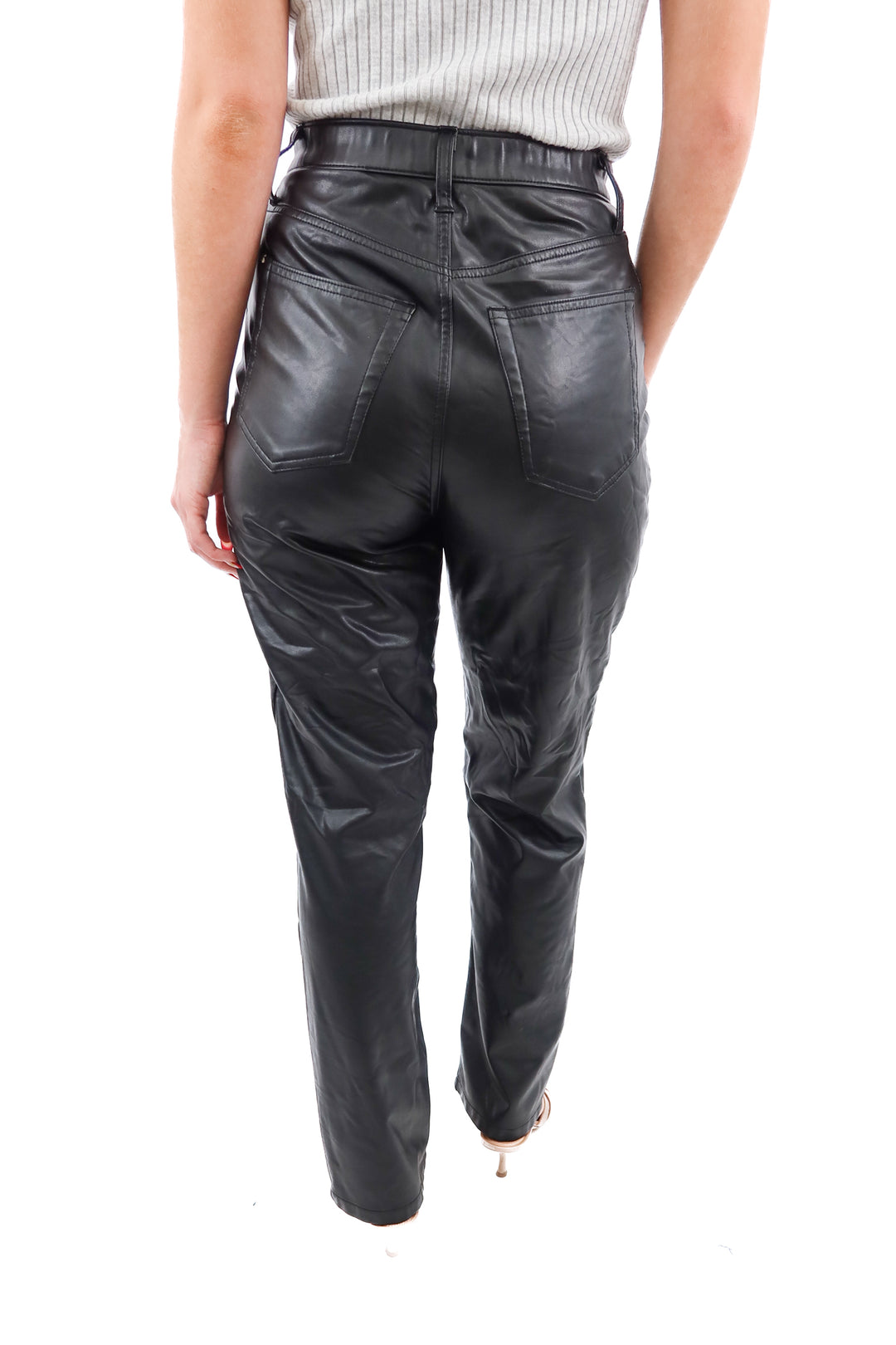 abercrombie & fitch vegan leather pants (27; retail $110)