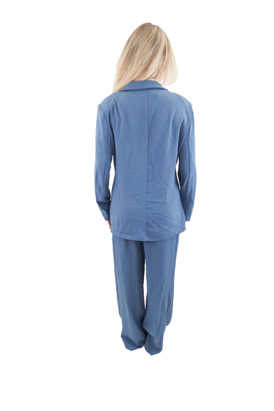 fashion nova blue pant and top set (m)