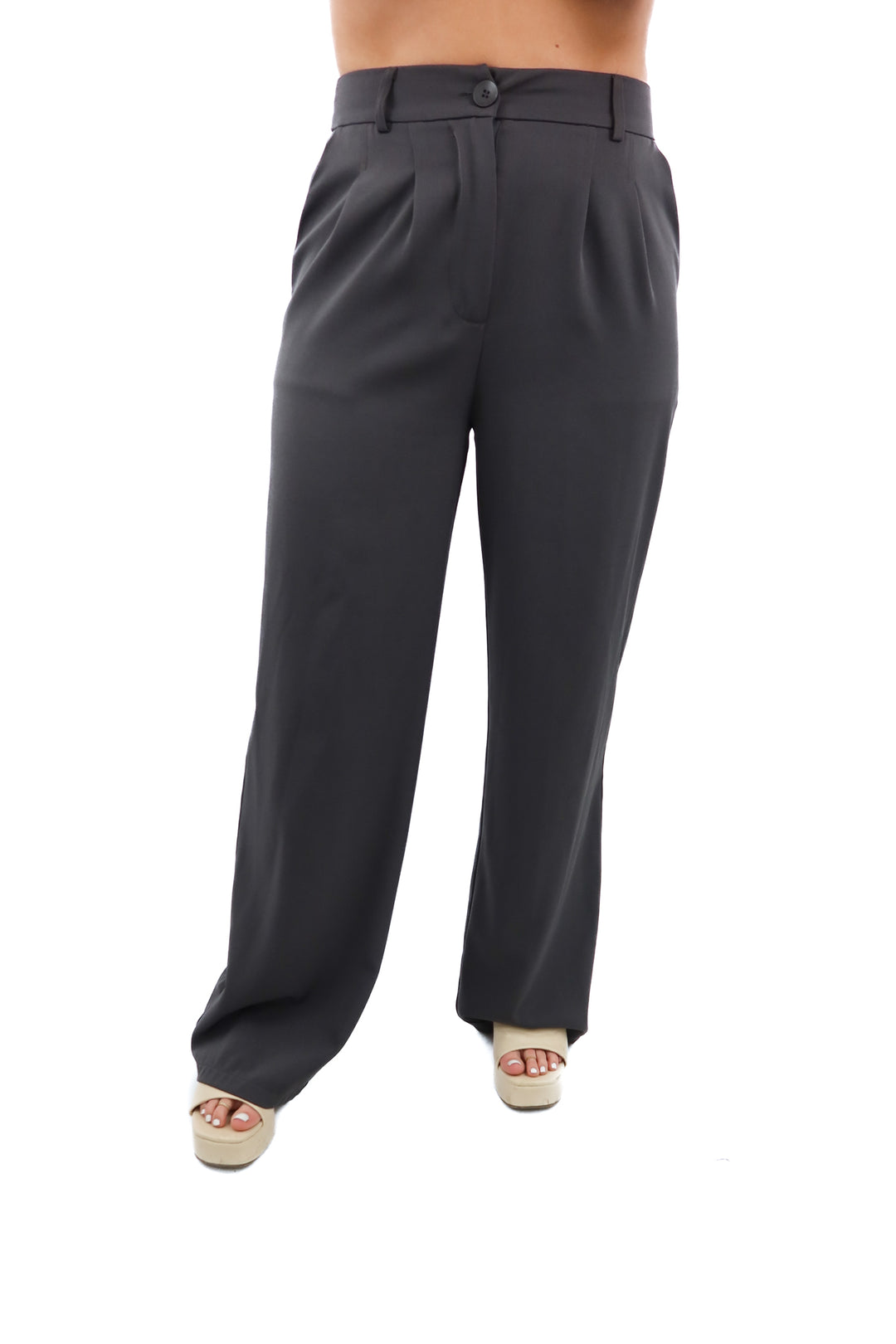 princess polly dark grey trouser pants (6; retail $65)